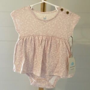 Cloud‎ Island Baby Girl Pink Floral Smocked Bodysuit Dress 6 9 Months